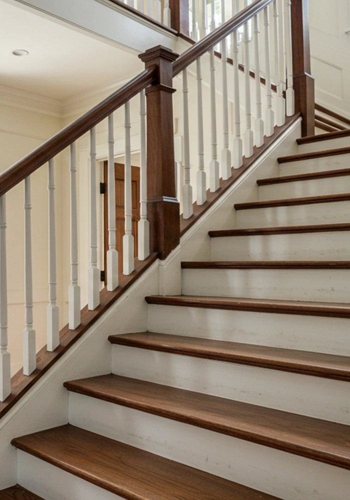 Enhance the aesthetics of your home with a completely renovated staircase with new colors designed to bring harmony and sophistication to your space.